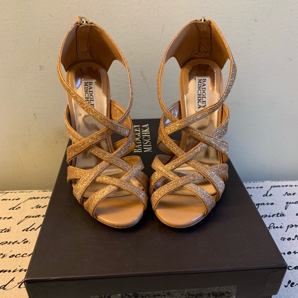 Badgley Mischka Junebug Rose Gold sandals
